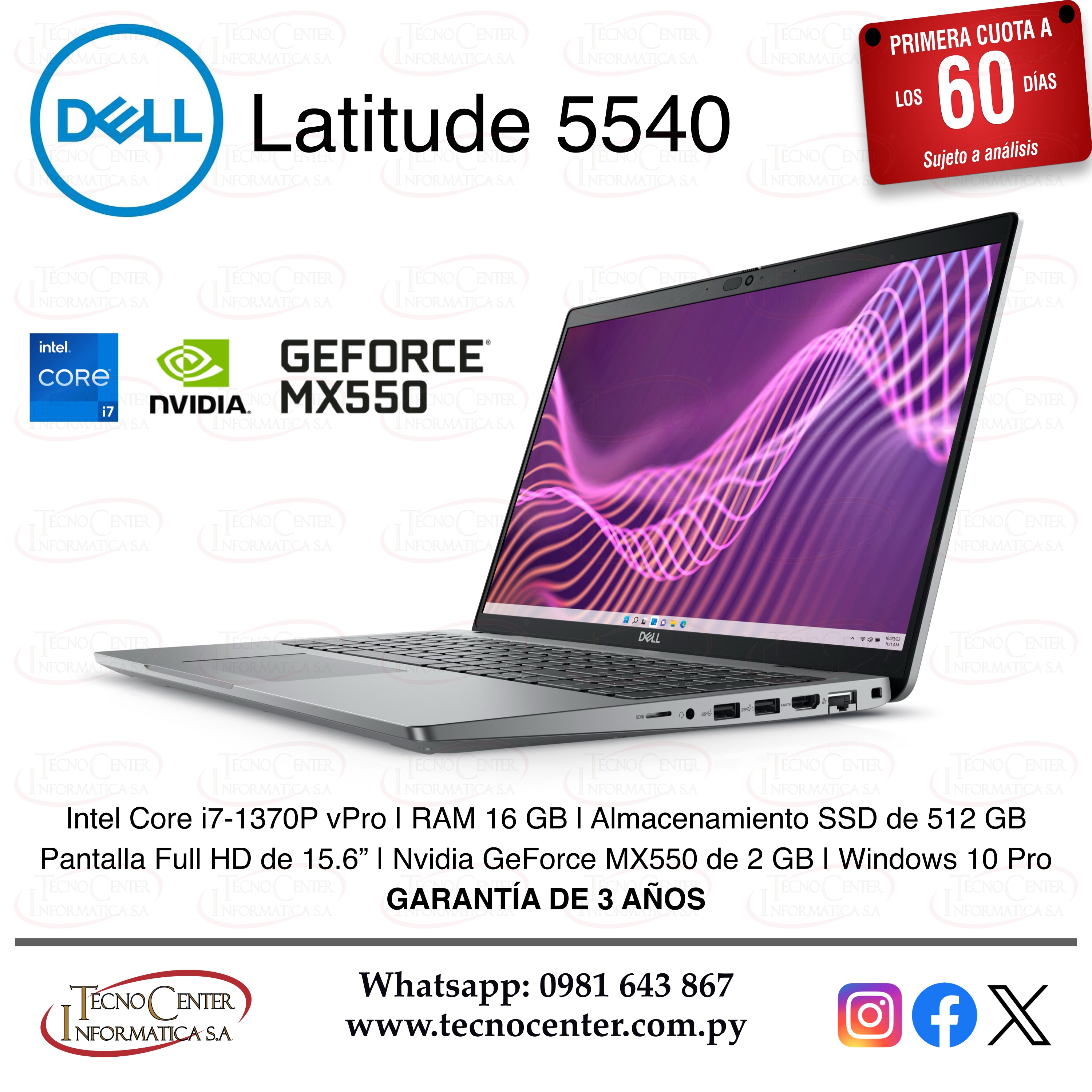 Notebook Dell Latitude 5540 Intel Core i7 vPro
